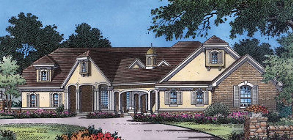 Exterior - Front Elevation 2 for Colonial House Plan #417-383 - 4 bed, 3.5 bath