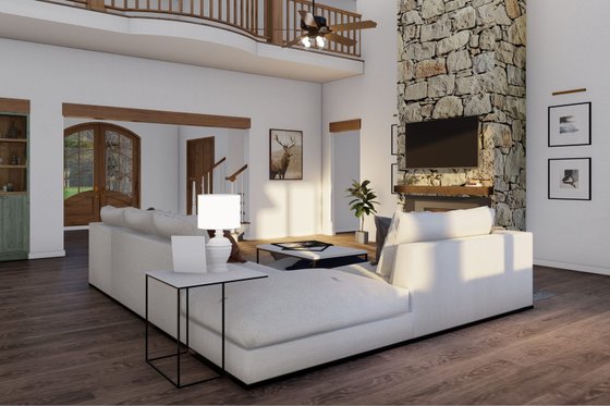 Interior - Family Room 2 for European House Plan #923-78 - 4 bed, 4.5 bath