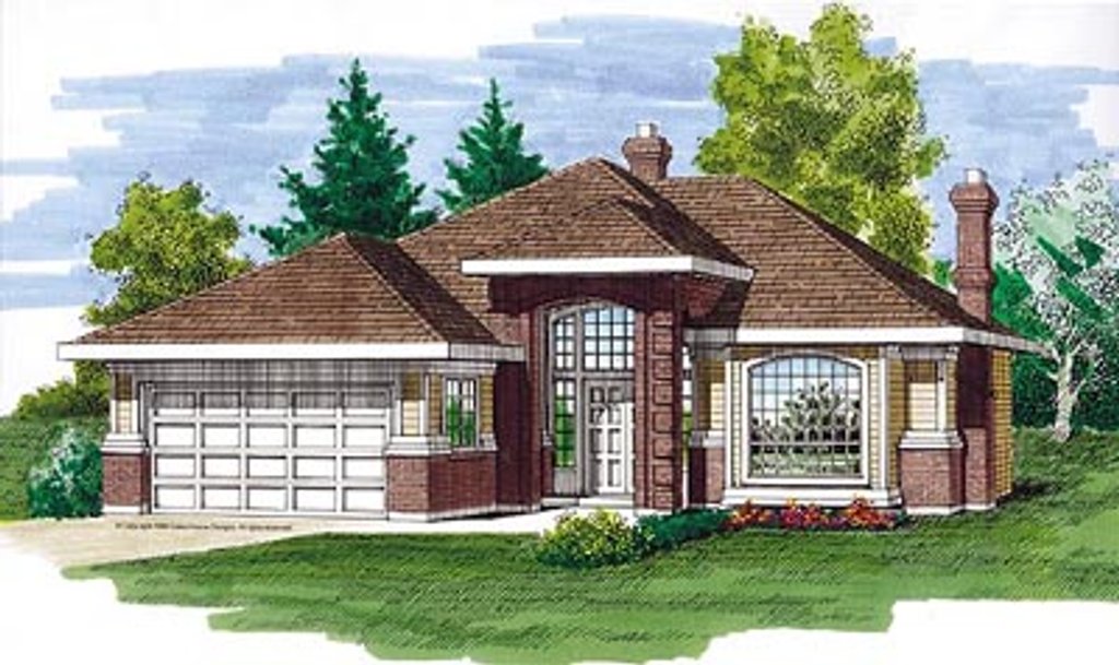 Exterior - Front Elevation 2 for Traditional House Plan #47-258 - 3 bed, 2 bath