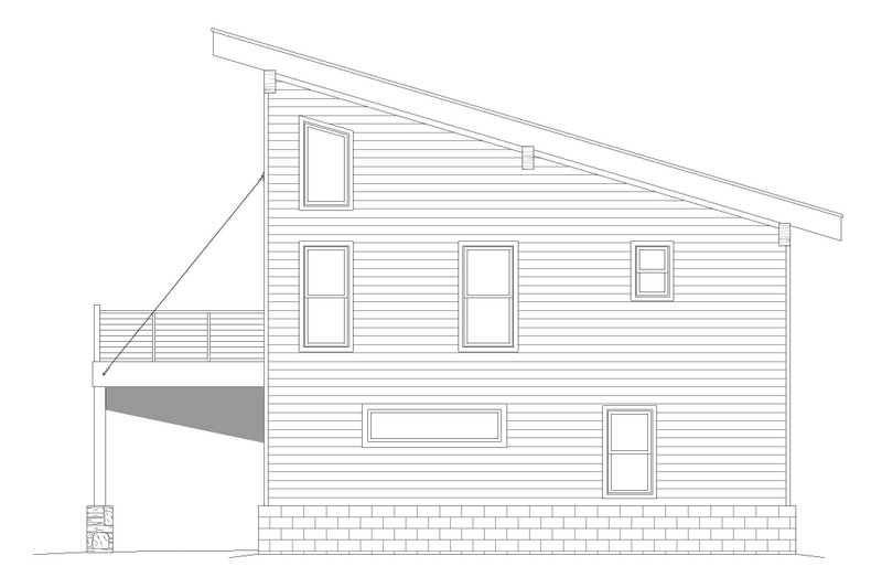 House Blueprint - Exterior - Other Elevation 1 for Contemporary House Plan #932-526 - 2 bed, 2.5 bath
