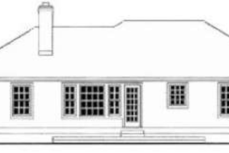 Architectural House Design - Exterior - Rear Elevation for Traditional House Plan #406-210 - 3 bed, 2 bath