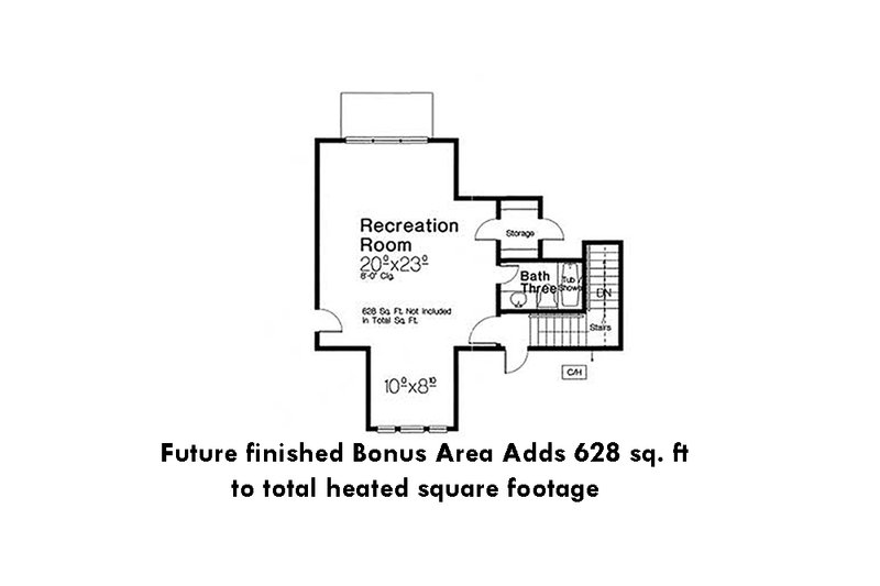 Dream House Plan - Optional Bonus Level