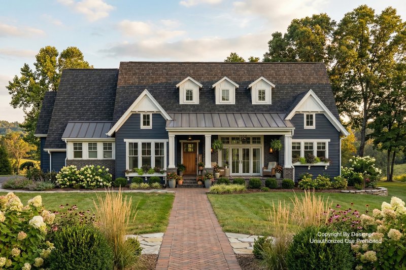 Dream House Plan - Craftsman Exterior - Front Elevation Plan #51-1306