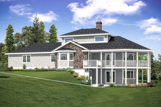Exterior - Front Elevation for Beach House Plan #124-1094 - 2 bed, 2 bath