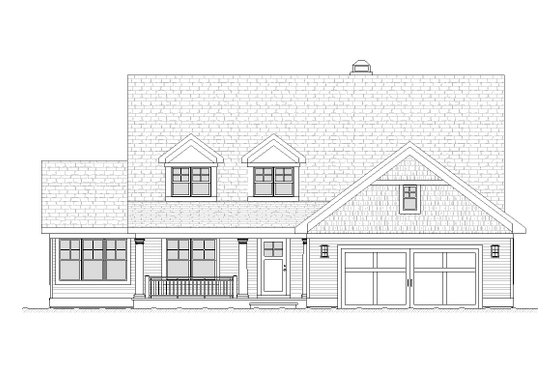 Exterior - Front Elevation 3 for Traditional House Plan #901-40 - 3 bed, 2.5 bath