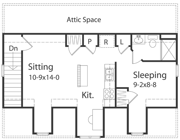 Architectural House Design - Colonial Floor Plan - Upper Floor Plan #22-420