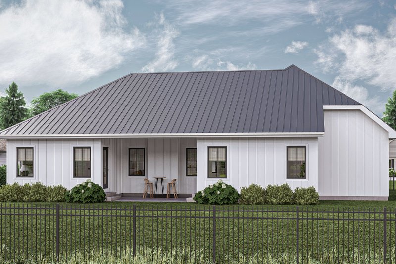 House Plan Design - Exterior - Rear Elevation for Modern House Plan #455-448 - 2 bed, 2 bath