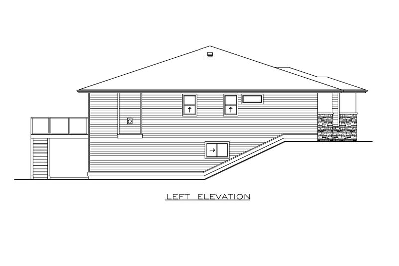 Home Plan - Exterior - Other Elevation for Prairie House Plan #1100-134 - 2 bed, 2 bath