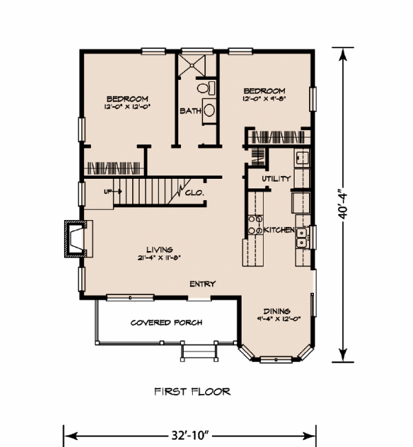 Country Floor Plan - Main Floor Plan #140-107