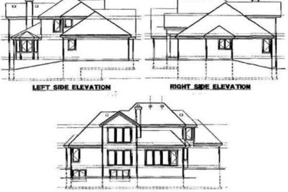 Exterior - Rear Elevation for Traditional House Plan #67-426 - 4 bed, 3.5 bath