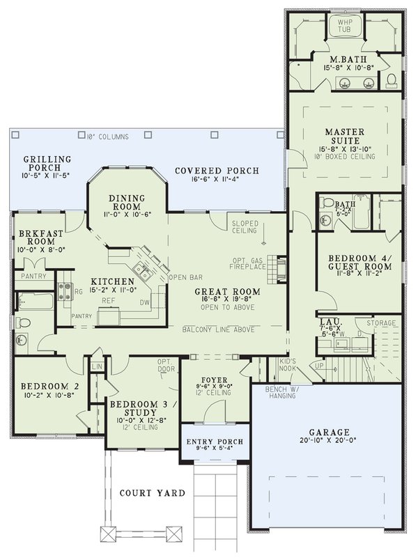 European Floor Plan - Main Floor Plan #17-221