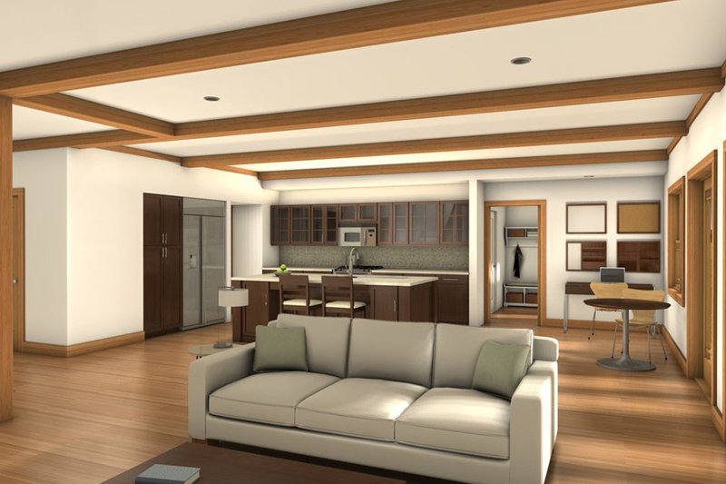 House Blueprint - Interior - Family Room 2 for Farmhouse House Plan #497-63 - 3 bed, 2.5 bath