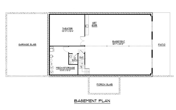Barndominium Floor Plan - Lower Floor Plan #1064-225