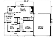 Country Style House Plan - 3 Beds 2.5 Baths 1679 Sq/Ft Plan #300-101 