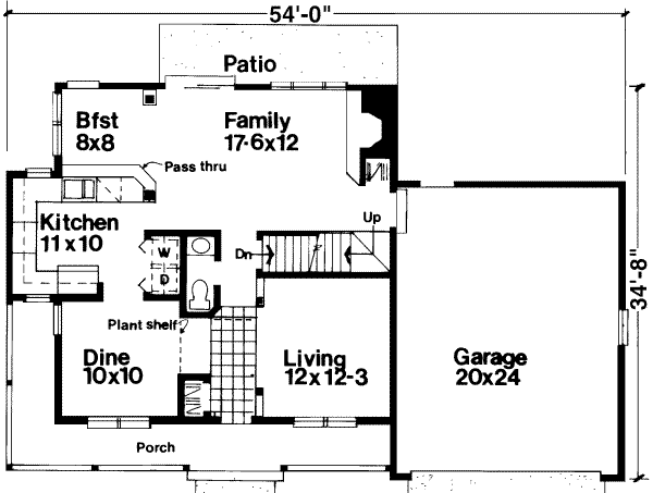 Country Floor Plan - Main Floor Plan #300-101