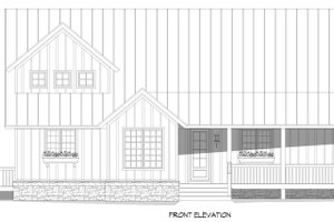 Exterior - Front Elevation 3 for Farmhouse House Plan #932-394 - 3 bed, 2.5 bath