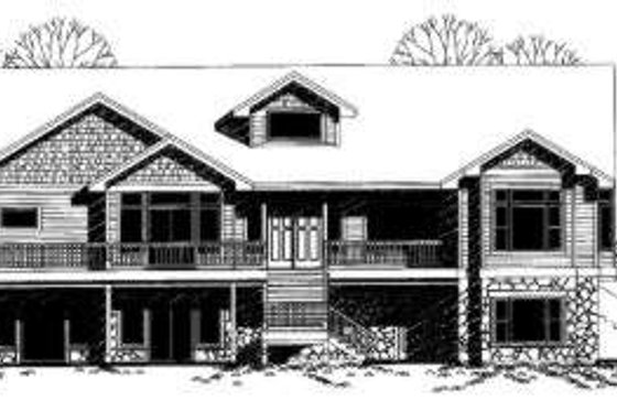 Exterior - Front Elevation for Traditional House Plan #303-332 - 5 bed, 3.5 bath