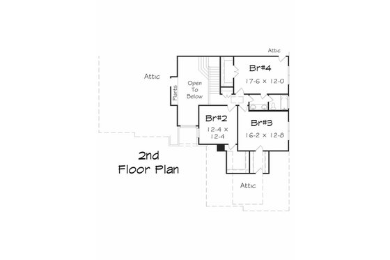 Floor Plan - Upper Floor House Plan #329-367 - 4 bed, 2.5 bath