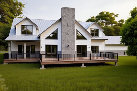 Exterior - Rear Elevation for Cottage House Plan #1118-3 - 4 bed, 3.5 bath