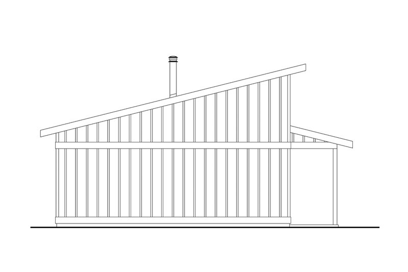 House Blueprint - Exterior - Other Elevation for Contemporary House Plan #124-1406, 1 bath