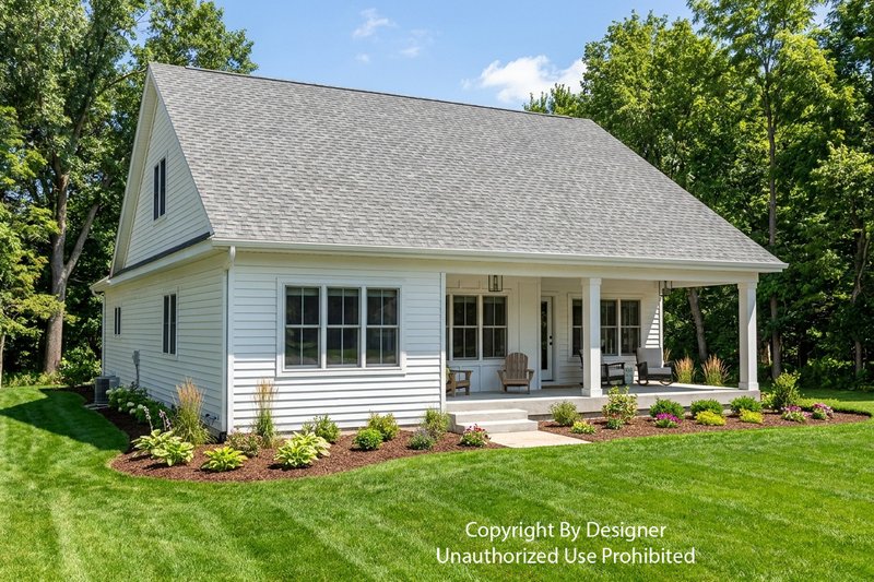 Home Plan - Exterior - Rear Elevation 1 for Farmhouse House Plan #51-1522 - 3 bed, 3.5 bath
