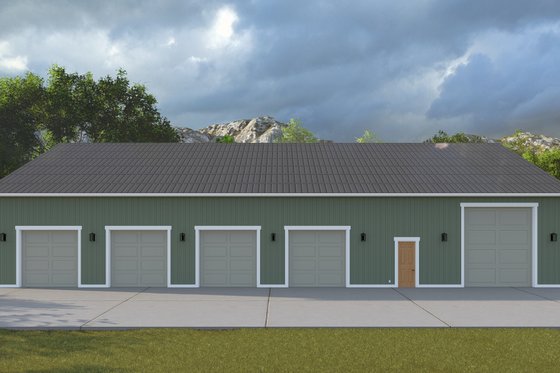 Exterior - Rear Elevation 1 for Farmhouse House Plan #1060-201, 1 bath