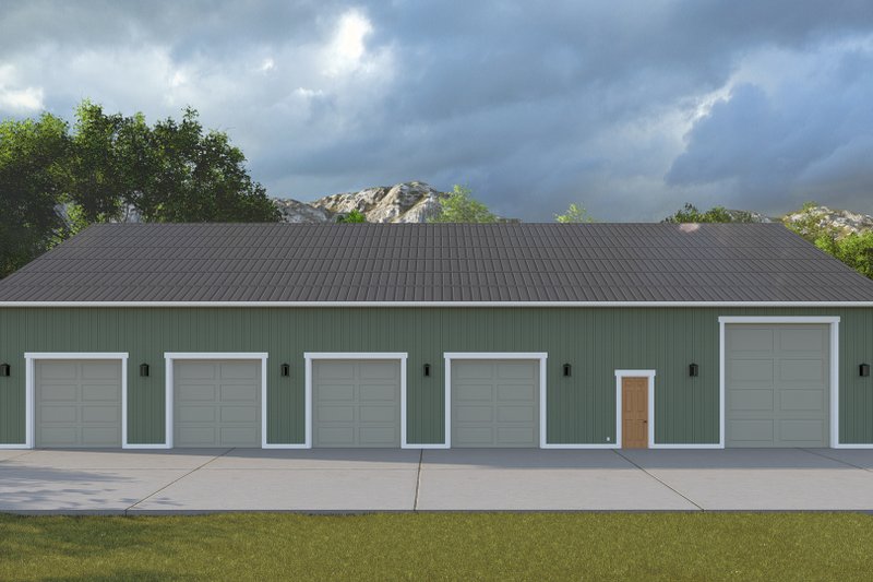 Home Plan - Exterior - Rear Elevation 1 for Farmhouse House Plan #1060-201, 1 bath