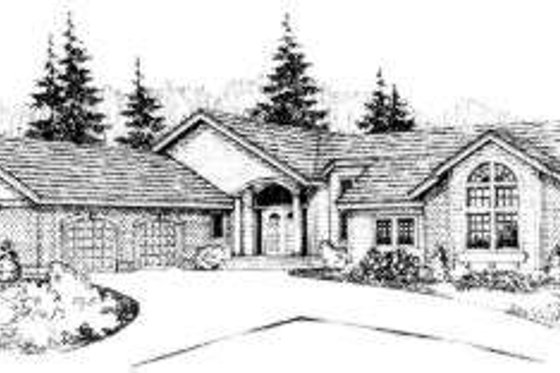 Exterior - Front Elevation for Traditional House Plan #303-322 - 3 bed, 3.5 bath