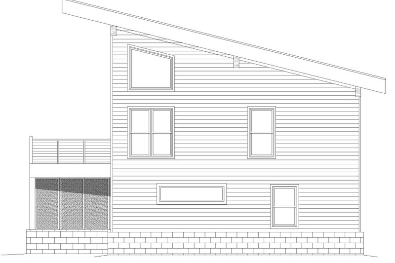 House Plan Design - Exterior - Rear Elevation for Modern House Plan #932-608 - 3 bed, 2 bath