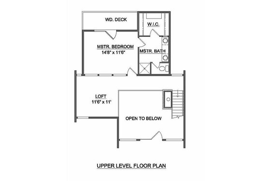 Floor Plan - Upper Floor for Contemporary House Plan #116-110 - 3 bed, 2 bath