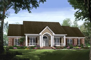 Country Exterior - Front Elevation Plan #21-299