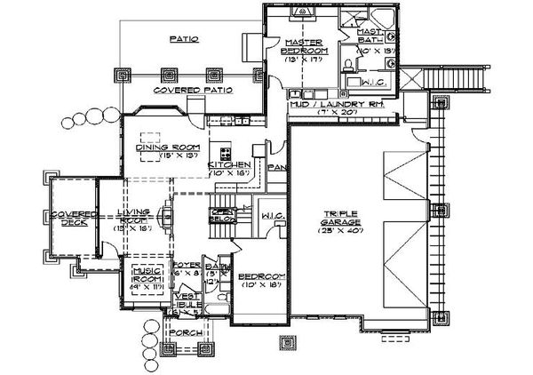 House Plan Design - Bungalow Floor Plan - Main Floor Plan #5-384