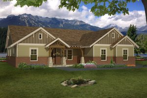 Craftsman Exterior - Front Elevation Plan #932-174