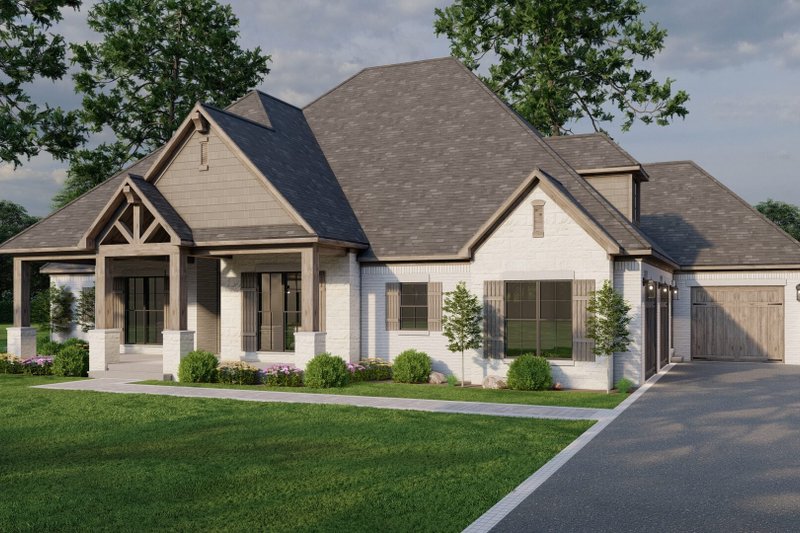 Home Plan - Country Exterior - Front Elevation Plan #923-36