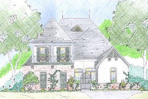 Mediterranean Exterior - Front Elevation Plan #36-461