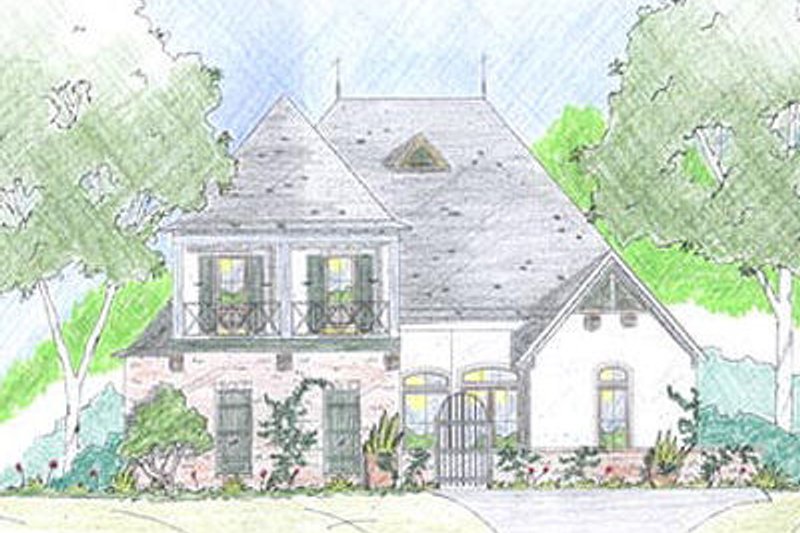 Home Plan - Mediterranean Exterior - Front Elevation Plan #36-461