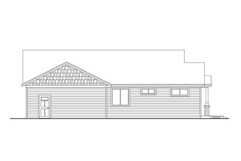 Architectural House Design - Exterior - Other Elevation for Craftsman House Plan #124-1434 - 3 bed, 2 bath