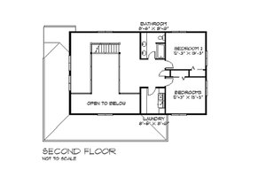 Floor Plan - Main Floor for Bungalow House Plan #528-2 - 3 bed, 2.5 bath