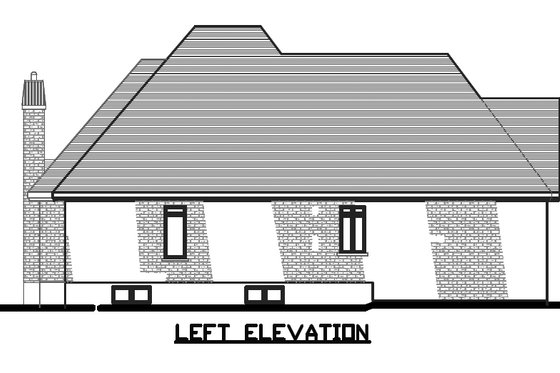 Exterior - Other Elevation for European House Plan #138-114 - 2 bed, 2 bath