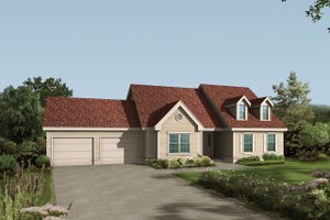 Architectural House Design - Exterior - Front Elevation for Country House Plan #57-118 - 3 bed, 2 bath