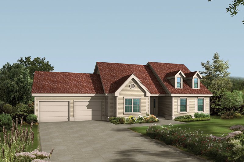 Home Plan - Country Exterior - Front Elevation Plan #57-118