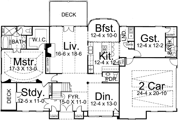 House Plan Design - Colonial Floor Plan - Main Floor Plan #119-137