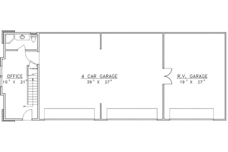 Dream House Plan - Floor Plan - Main Floor for Traditional House Plan #117-253, 1 bath