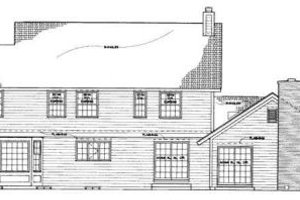 Exterior - Rear Elevation for Traditional House Plan #72-156 - 4 bed, 2.5 bath