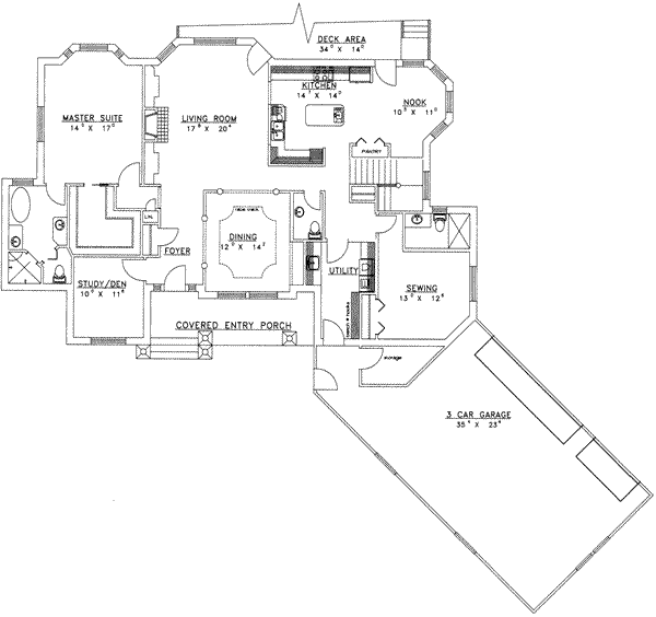 Home Plan - Traditional Floor Plan - Main Floor Plan #117-427