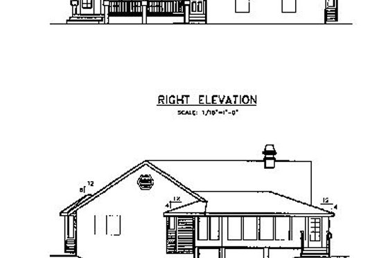 Exterior - Other Elevation for Country House Plan #60-618 - 2 bed, 2 bath