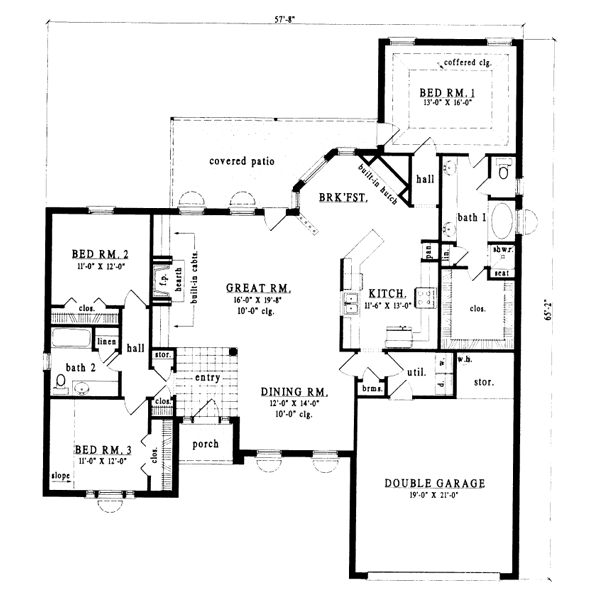 Traditional Floor Plan - Main Floor Plan #42-176
