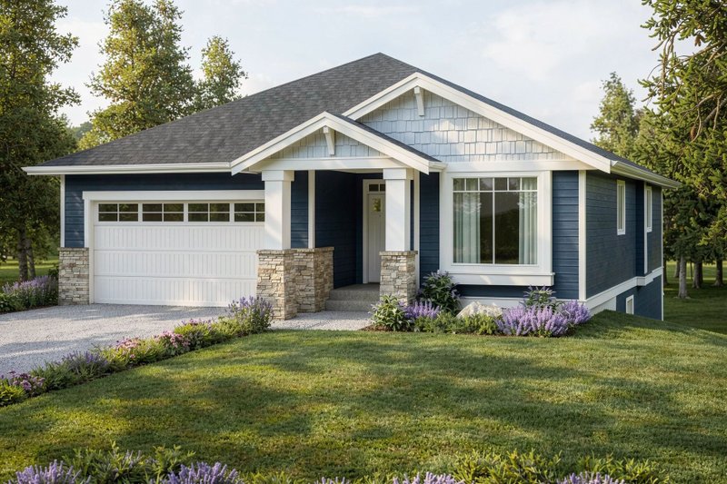 Home Plan - Exterior - Front Elevation 2 for Bungalow House Plan #1100-109 - 3 bed, 2 bath