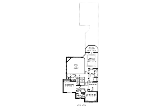 Floor Plan - Upper Floor for European House Plan #141-348 - 4 bed, 3.5 bath