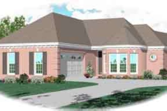 Exterior - Front Elevation for Traditional House Plan #81-525 - 3 bed, 2 bath